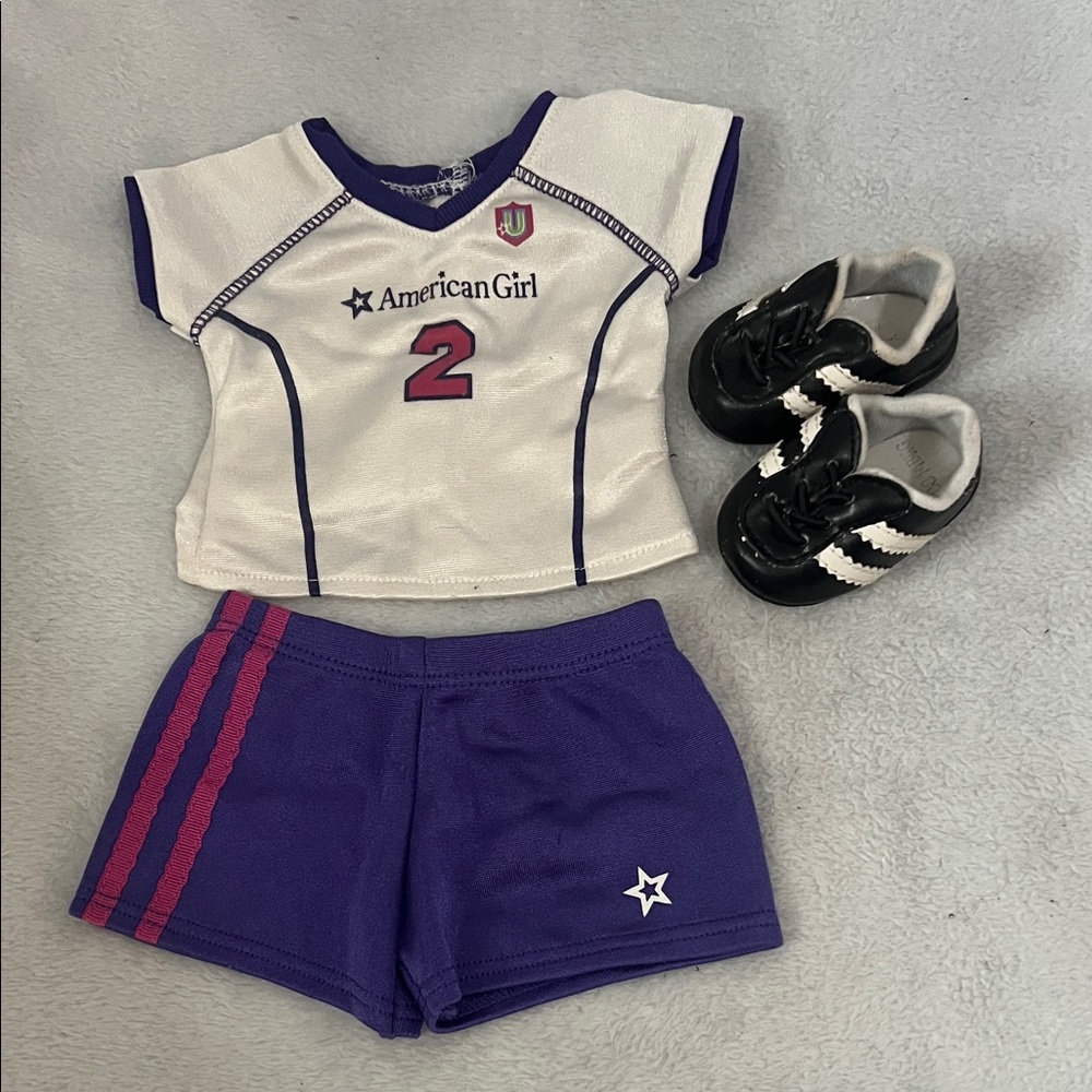 American Girl White and Purple Sports Set
